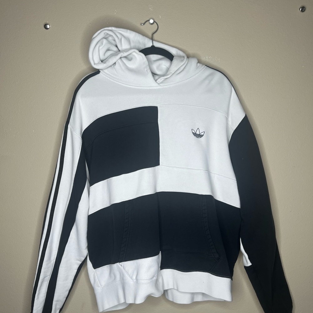 Adidas Women’s Black and White Hoodie